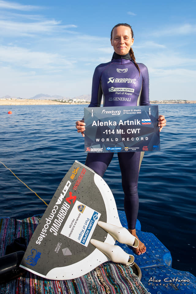 Alenka Artnik, svetovni rekord -114m
